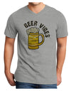 Beer Vibes Adult V-Neck T-shirt-Mens V-Neck T-Shirt-TooLoud-HeatherGray-Small-Davson Sales