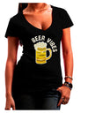 Beer Vibes Dark Womens V-Neck Dark T-Shirt-Womens V-Neck T-Shirts-TooLoud-Black-Juniors Fitted Small-Davson Sales