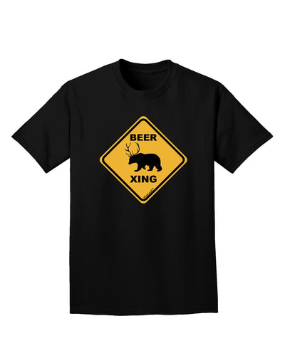 Beer Xing Adult Dark T-Shirt-Mens T-Shirt-TooLoud-Black-Small-Davson Sales