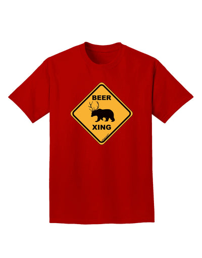 Beer Xing Adult Dark T-Shirt-Mens T-Shirt-TooLoud-Red-Small-Davson Sales