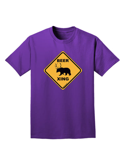 Beer Xing Adult Dark T-Shirt-Mens T-Shirt-TooLoud-Purple-Small-Davson Sales