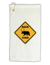 Beer Xing Micro Terry Gromet Golf Towel 11&#x22;x19-Golf Towel-TooLoud-White-Davson Sales