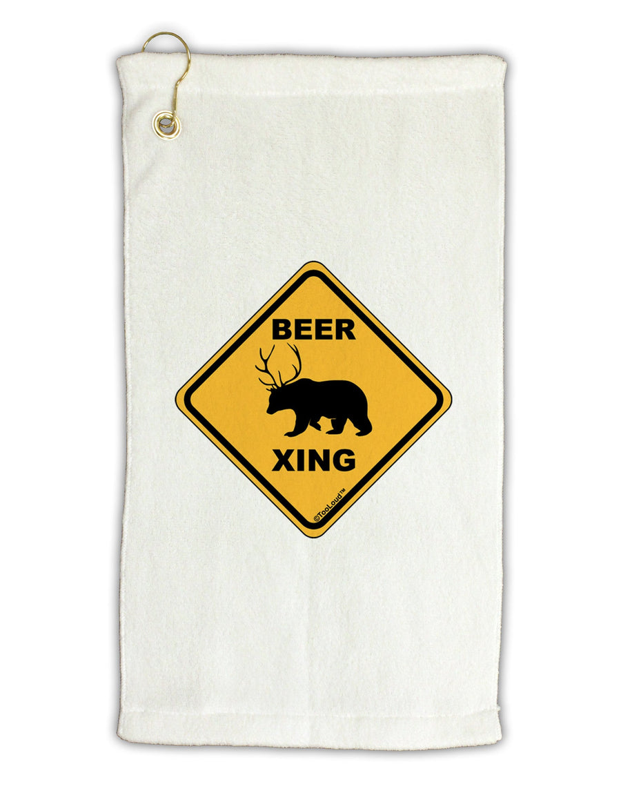 Beer Xing Micro Terry Gromet Golf Towel 11&#x22;x19-Golf Towel-TooLoud-White-Davson Sales