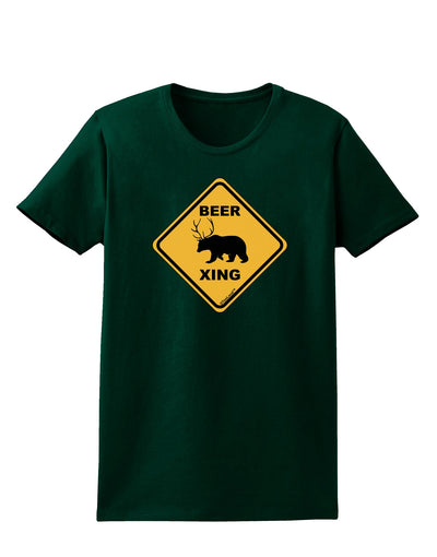 Beer Xing Womens Dark T-Shirt-TooLoud-Forest-Green-Small-Davson Sales