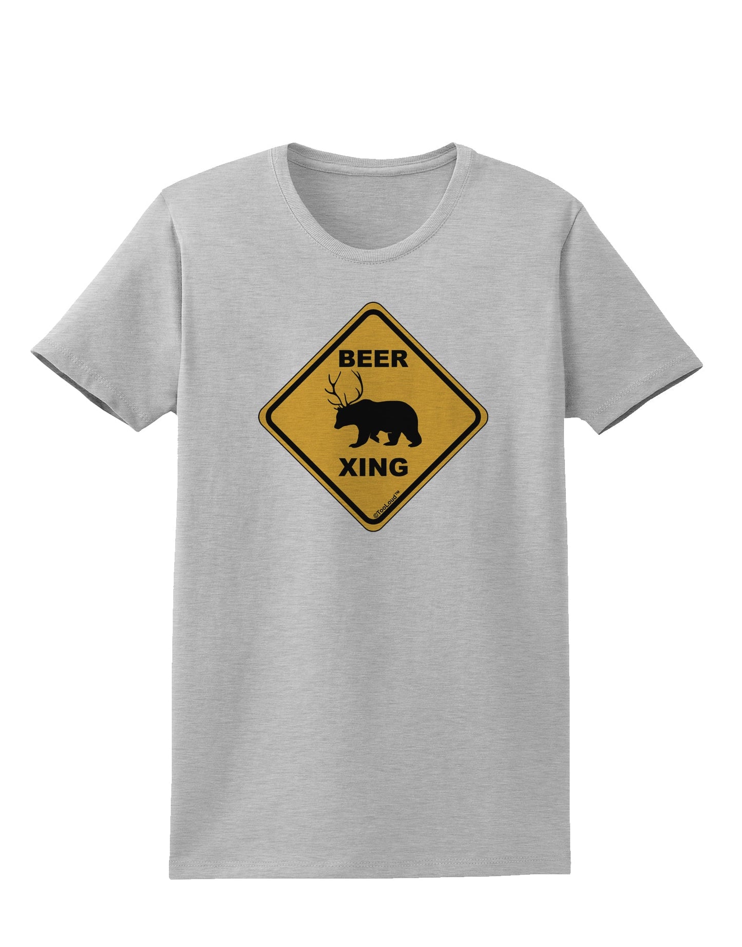 Beer Xing Womens T-Shirt-Womens T-Shirt-TooLoud-AshGray-X-Small-Davson Sales