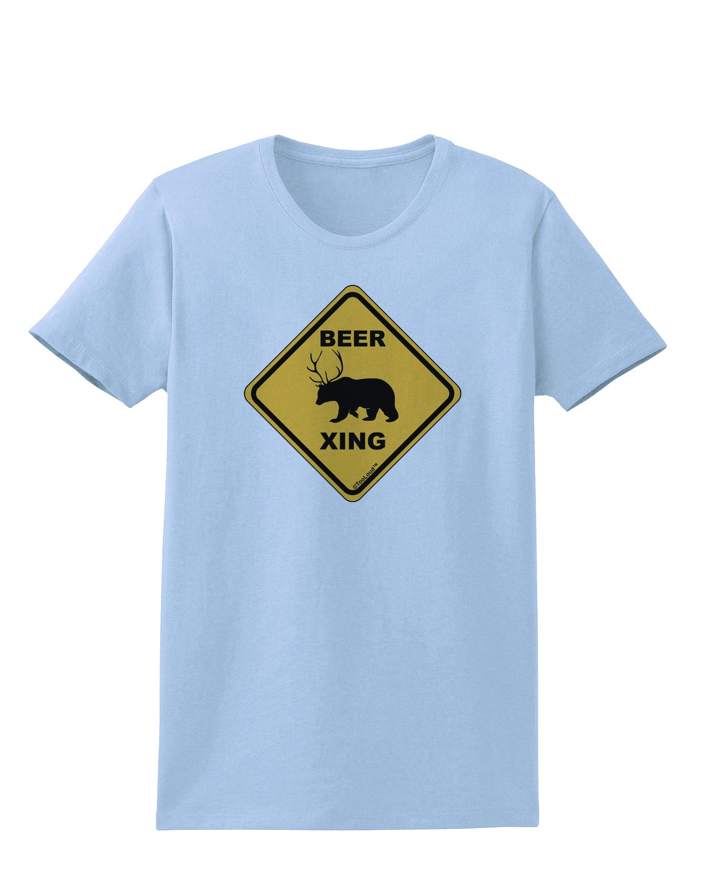 Beer Xing Womens T-Shirt-Womens T-Shirt-TooLoud-Light-Blue-X-Small-Davson Sales