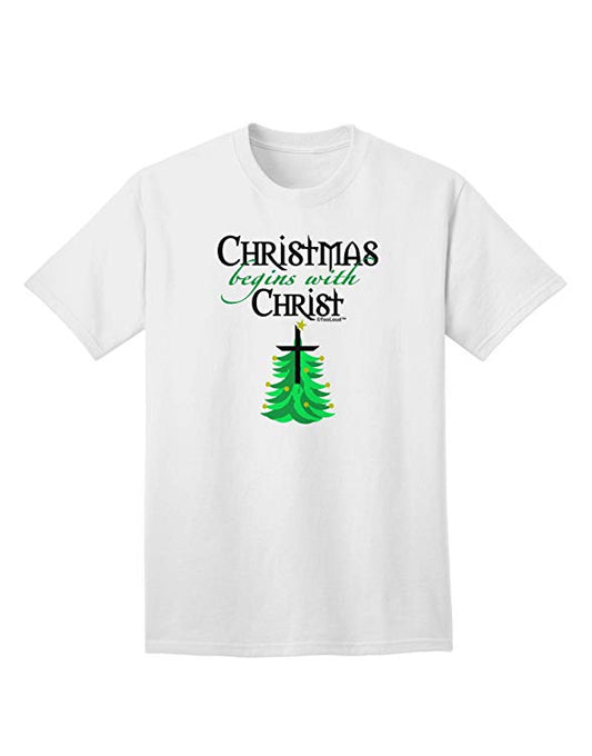 Begins With Christ Adult T-Shirt-Mens T-Shirt-TooLoud-White-Small-Davson Sales