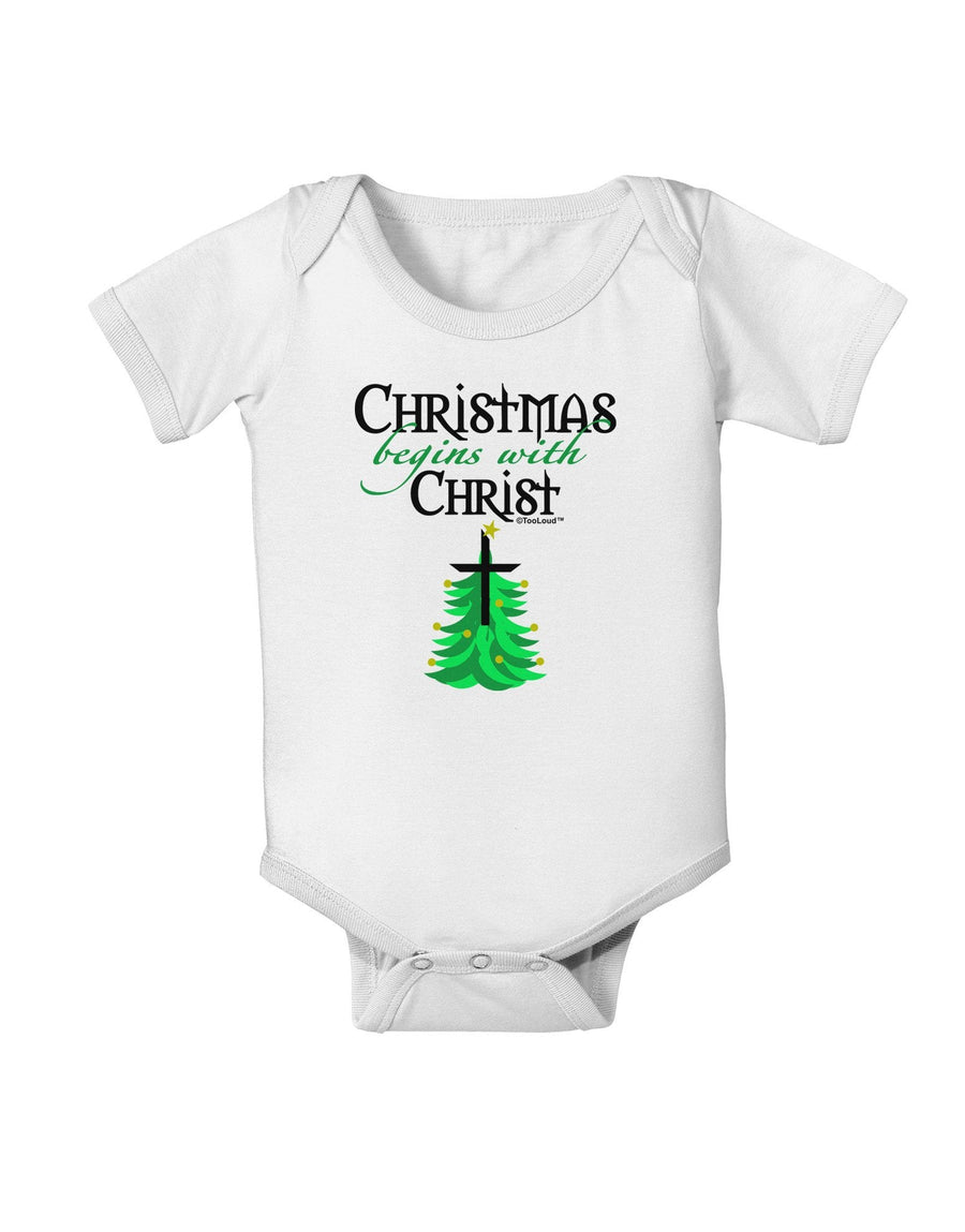 Begins With Christ Baby Romper Bodysuit-Baby Romper-TooLoud-White-18-Months-Davson Sales