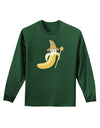 Ben Banana Wizard - Cute Fruit Halloween Adult Long Sleeve Dark T-Shirt-TooLoud-Dark-Green-Small-Davson Sales