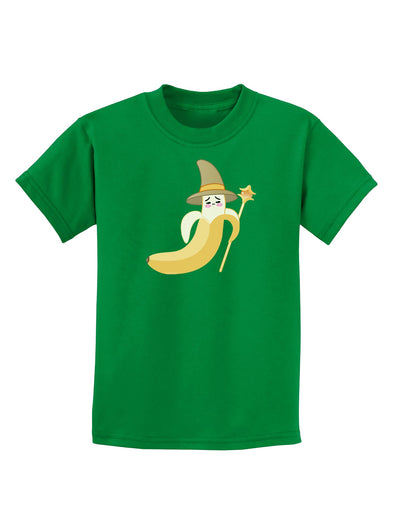 Ben Banana Wizard - Cute Fruit Halloween Childrens Dark T-Shirt-Childrens T-Shirt-TooLoud-Kelly-Green-X-Small-Davson Sales