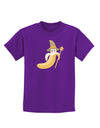 Ben Banana Wizard - Cute Fruit Halloween Childrens Dark T-Shirt-Childrens T-Shirt-TooLoud-Purple-X-Small-Davson Sales