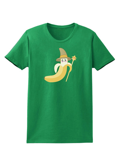 Ben Banana Wizard - Cute Fruit Halloween Womens Dark T-Shirt-Womens T-Shirt-TooLoud-Kelly-Green-X-Small-Davson Sales