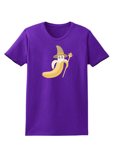 Ben Banana Wizard - Cute Fruit Halloween Womens Dark T-Shirt-Womens T-Shirt-TooLoud-Purple-X-Small-Davson Sales