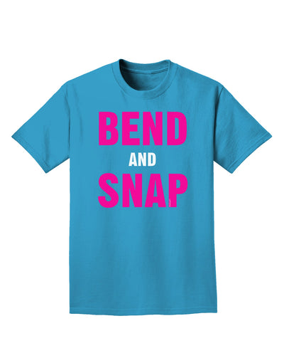 Bend and Snap Pink Text Adult Dark T-Shirt-Mens T-Shirt-TooLoud-Turquoise-Small-Davson Sales