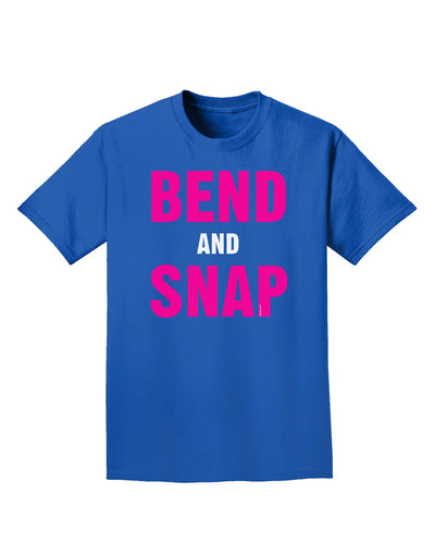 Bend and Snap Pink Text Adult Dark T-Shirt-Mens T-Shirt-TooLoud-Royal-Blue-Small-Davson Sales