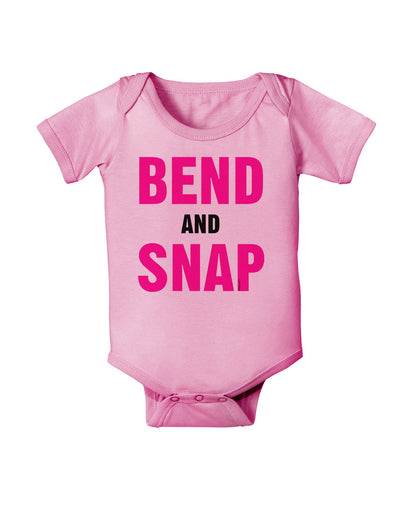 Bend and Snap Pink Text Baby Romper Bodysuit-Baby Romper-TooLoud-Light-Pink-06-Months-Davson Sales