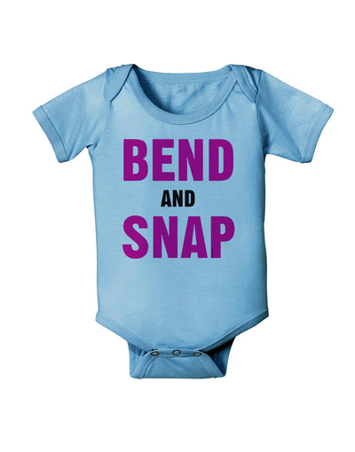 Bend and Snap Pink Text Baby Romper Bodysuit-Baby Romper-TooLoud-Light-Blue-06-Months-Davson Sales