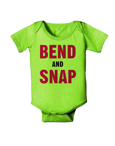 Bend and Snap Pink Text Baby Romper Bodysuit-Baby Romper-TooLoud-Lime-Green-06-Months-Davson Sales