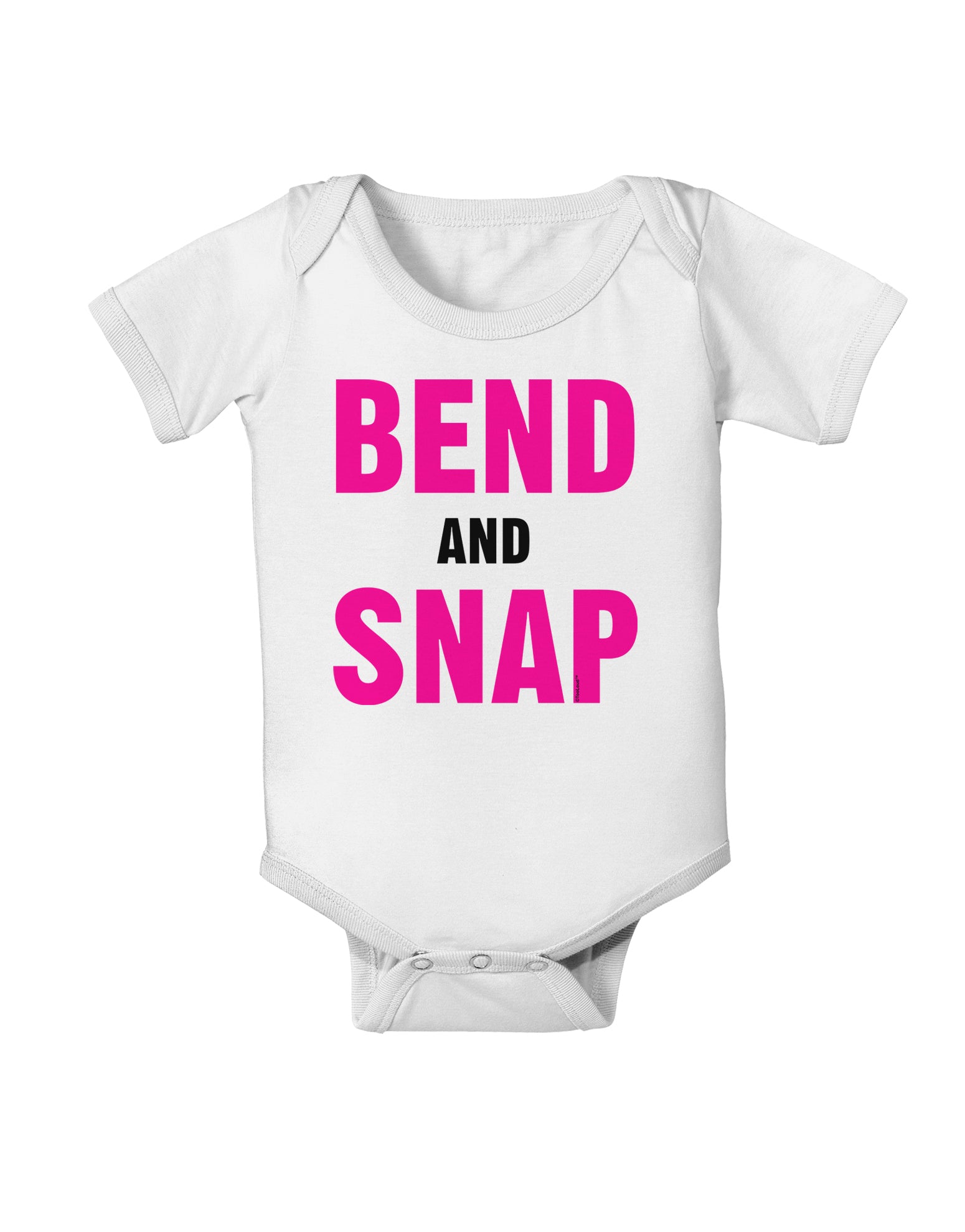 Bend and Snap Pink Text Baby Romper Bodysuit-Baby Romper-TooLoud-White-06-Months-Davson Sales