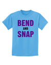 Bend and Snap Pink Text Childrens T-Shirt-Childrens T-Shirt-TooLoud-Aquatic-Blue-X-Small-Davson Sales