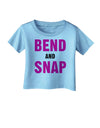 Bend and Snap Pink Text Infant T-Shirt-Infant T-Shirt-TooLoud-Aquatic-Blue-06-Months-Davson Sales