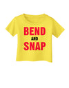 Bend and Snap Pink Text Infant T-Shirt-Infant T-Shirt-TooLoud-Yellow-06-Months-Davson Sales