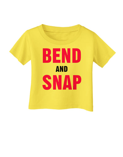 Bend and Snap Pink Text Infant T-Shirt-Infant T-Shirt-TooLoud-Yellow-06-Months-Davson Sales