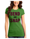 Bend and Snap Pink Text Juniors T-Shirt-Womens Juniors T-Shirt-TooLoud-Kiwi-Green-Juniors Fitted XS-Davson Sales