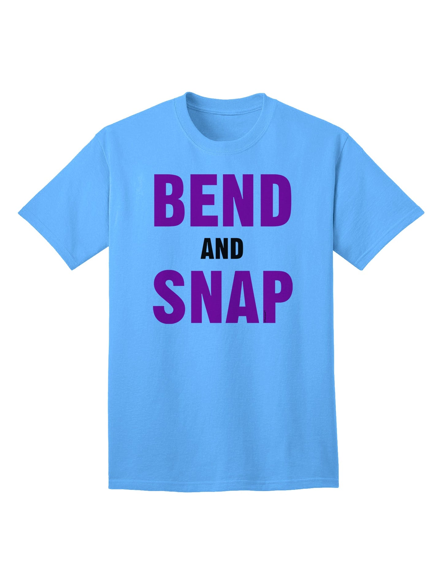 Bend and Snap Pink Text - Premium Adult T-Shirt for Contemporary Fashion-Mens T-shirts-TooLoud-Aquatic-Blue-Small-Davson Sales