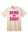 Bend and Snap Pink Text - Premium Adult T-Shirt for Contemporary Fashion-Mens T-shirts-TooLoud-Natural-Small-Davson Sales