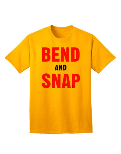 Bend and Snap Pink Text - Premium Adult T-Shirt for Contemporary Fashion-Mens T-shirts-TooLoud-Gold-Small-Davson Sales