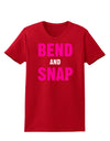 Bend and Snap Pink Text Womens Dark T-Shirt-TooLoud-Red-X-Small-Davson Sales