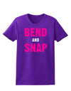 Bend and Snap Pink Text Womens Dark T-Shirt-TooLoud-Purple-X-Small-Davson Sales