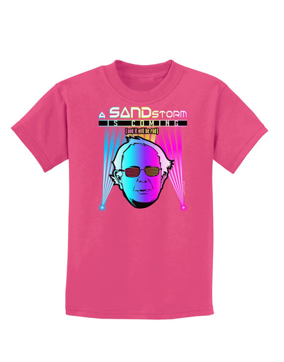 Bernie - A SANDstorm is Coming Childrens Dark T-Shirt-Childrens T-Shirt-TooLoud-Sangria-X-Small-Davson Sales