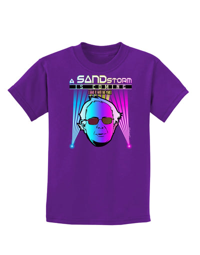 Bernie - A SANDstorm is Coming Childrens Dark T-Shirt-Childrens T-Shirt-TooLoud-Purple-X-Small-Davson Sales