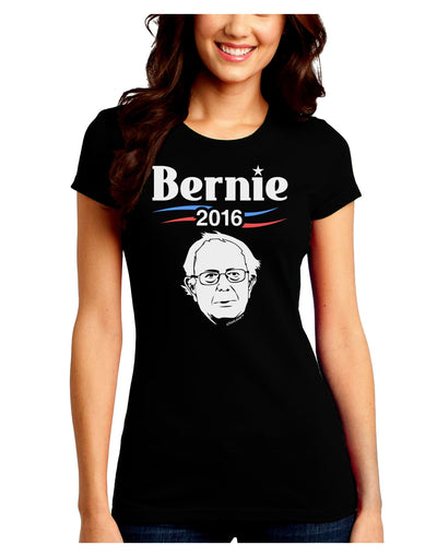 Bernie for President Juniors Petite Crew Dark T-Shirt-T-Shirts Juniors Tops-TooLoud-Black-Juniors Fitted Small-Davson Sales