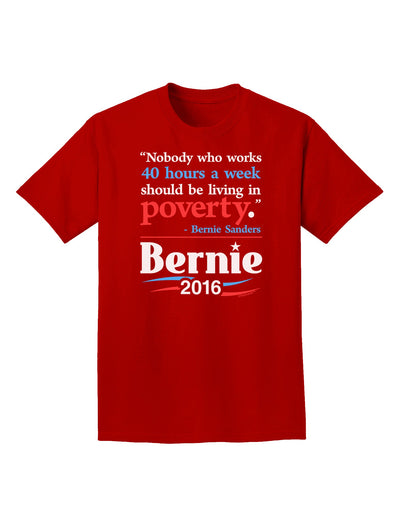 Bernie on Jobs and Poverty Adult Dark T-Shirt-Mens T-Shirt-TooLoud-Red-Small-Davson Sales