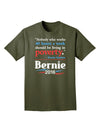 Bernie on Jobs and Poverty Adult Dark T-Shirt-Mens T-Shirt-TooLoud-Military-Green-Small-Davson Sales
