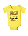 Bernie on Jobs and Poverty Baby Romper Bodysuit-Baby Romper-TooLoud-Yellow-06-Months-Davson Sales
