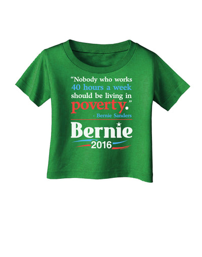 Bernie on Jobs and Poverty Infant T-Shirt Dark-Infant T-Shirt-TooLoud-Clover-Green-06-Months-Davson Sales