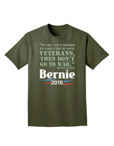 Bernie on Veterans and War Adult Dark T-Shirt-Mens T-Shirt-TooLoud-Military-Green-Small-Davson Sales