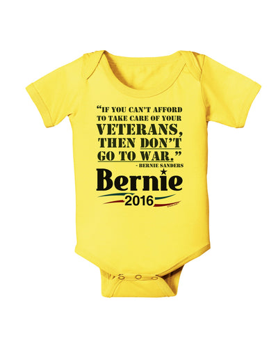 Bernie on Veterans and War Baby Romper Bodysuit-Baby Romper-TooLoud-Yellow-06-Months-Davson Sales