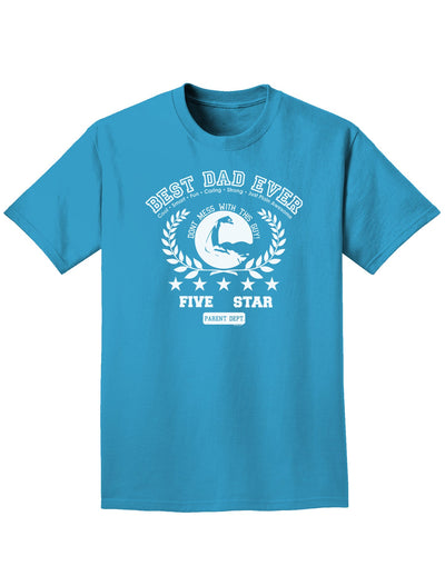 Best Dad Ever Collegiate Adult Dark T-Shirt-Mens T-Shirt-TooLoud-Turquoise-Small-Davson Sales