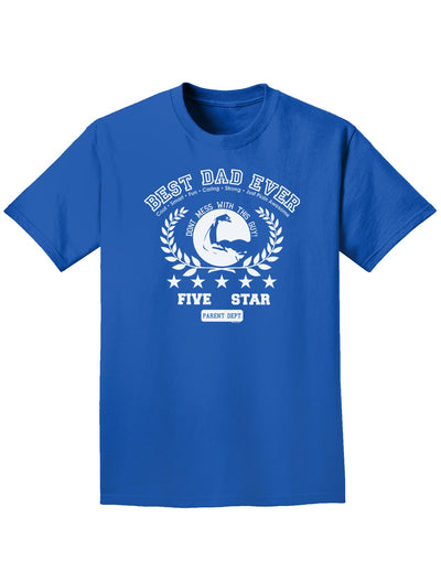 Best Dad Ever Collegiate Adult Dark T-Shirt-Mens T-Shirt-TooLoud-Royal-Blue-Small-Davson Sales