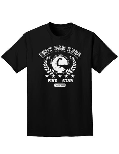 Best Dad Ever Collegiate Adult Dark T-Shirt-Mens T-Shirt-TooLoud-Black-Small-Davson Sales