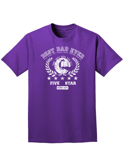 Best Dad Ever Distressed Collegiate Adult Dark T-Shirt-Mens T-Shirt-TooLoud-Purple-Small-Davson Sales