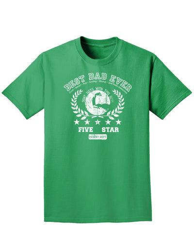 Best Dad Ever Distressed Collegiate Adult Dark T-Shirt-Mens T-Shirt-TooLoud-Kelly-Green-Small-Davson Sales