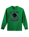 Best Dad in the Entire Universe - Galaxy Print Adult Long Sleeve Dark T-Shirt-TooLoud-Kelly-Green-Small-Davson Sales