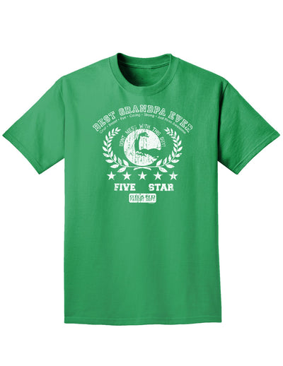 Best Grandpa Ever Distressed Collegiate Adult Dark T-Shirt-Mens T-Shirt-TooLoud-Kelly-Green-Small-Davson Sales