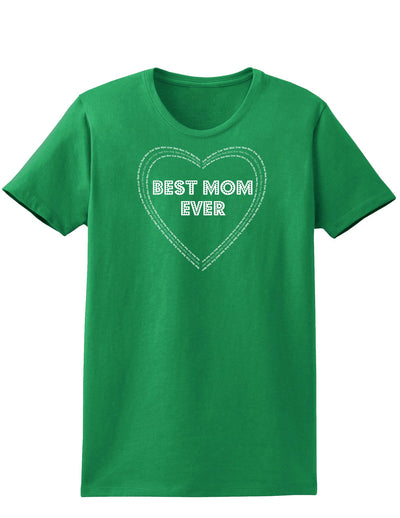 Best Mom Ever Heart Text Womens Dark T-Shirt-TooLoud-Kelly-Green-X-Small-Davson Sales